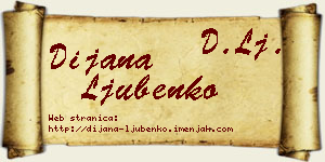 Dijana Ljubenko vizit kartica